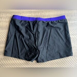 Rebel Athletic Cheer Shorts Black with Purple Waistband Women's Large